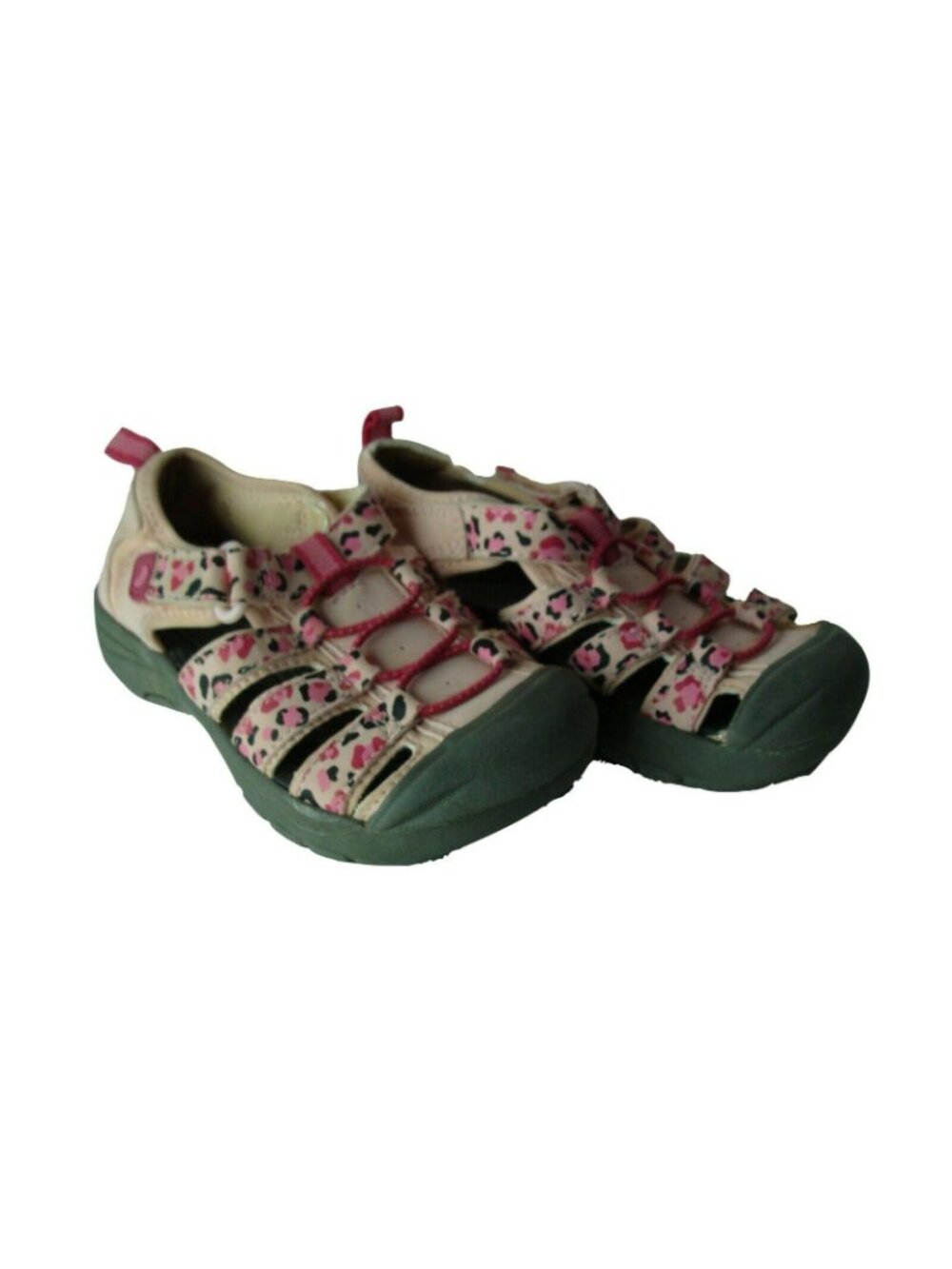 Jumping Beans Kids Pink & Beige Heart Print Water Sandals Size 9 - Picture 7 of 7